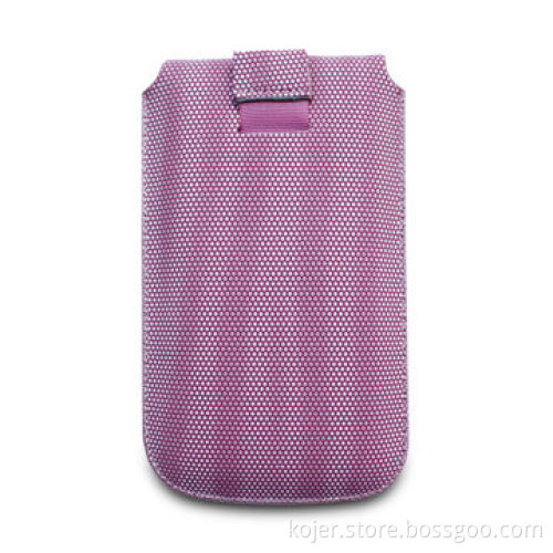 Leather Mobile Phone Case for Apple's iPhone 4 with Retractable Pull-tab and Magnetic Flap Closure